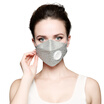 BestAir graphene adult anti-haze masks KN95 black gold filter with folding bellows respiratory valve PM25 anti-pollen particles 2 gray