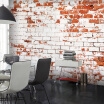 Custom 3d mural 3D retro brick pattern white brick wallpaper cafe bar background mural non-woven wallpaper