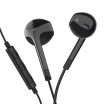 Lanston E6U noise-canceling headphones earbud comfort in-ear subwoofer universal phone k song headphones tuning with wheat computer headset black