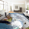 Free Shipping Cool waterfalls flooring painting wallpaper living room kitchen bathroom wear non-slip floor mural 250cmx200cm