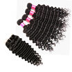 BHF Hair Remy Virgin Malaysian Deep Wave 4 Bundles With Closure With Dhl Shipping