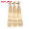 Blonde Hair Bundles Brazilian Virgin Human Hair Bundles Color 613 Blonde Straight Hair 3 Bundles Brazilian Human Hair Extensions