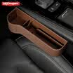 Rapid car seat quilted storage box car gap box car built-in bag storage box creative multi-function car supplies water cup upgrade models brown master driving