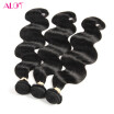 Alot Hair Malaysian Virgin Hair Body wave 3 Pcs Lot 100 Malaysian Human body wave Hair black Color Weave