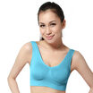 Antarctic Movement Bra Anti-Shock Running Anti-emptying Vestie Underwear Gloves Bustless Bust Yoga Sleep Seamless Bra NTX2134 Single Light Blue M