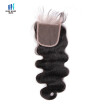 kiss hair no shedding body wave closure remy Indian temple hair Swiss 44 lace closure