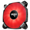 Patriot aigo BX12 dual fan temptation red 12CM chassis fan small 4pin PWM temperature control interface dual fan water turbocharger double shock donated 4 screws