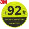 3M reflective stickers No 92 fuel cap safety warning car stickers car stickers diameter 105cm fluorescent yellow