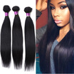 Peruvian Virigin Hair Straight 4Bundles Human Hair Extensions Natural Black Peruvian Silk Straight Hair Virgin Human Hair Weaves