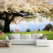 Custom Photo Wallpaper Cherry Tree Deer Scenery TV Backdrop Wall Covering Bedroom Living Room Background Wall Murals Wallpaper