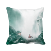 Mountain Rain Mo Chinese Watercolor Polyester Toss Throw Pillow Square Cushion Gift