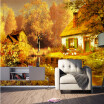 3D photo wallpaper Modern Aesthetics autumn trees farmhouse Oil Painting wallpaper bedroom living room cafe restaurant mural