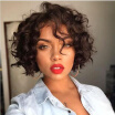 Short Human Hair Wigs for Black Women Curly Wavy Lace Front Wig Brazilian Lace Front Wigs with Baby Hair