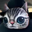 Hua 3D animal pillow car headrest lumbar pillow cartoon creative car accessories Shar Pei