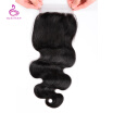 Silkswan Peruvian Body Wave Lace Closure Remy Hair 44 Siwss Lace 8-20inch Free shipping