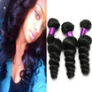 Malaysian Loose Wave Human Hair Extensions 100 Unprocessed Malaysian Loose Wave Virgin Human Hair Wefts Loose Wave Weave
