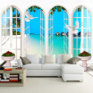 Custom 3D Photo Wallpaper European Style Arches Sea Living Room TV Background Non-woven Wall Paper Murales De Pared 3D Wallpaper