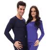 Antártico Qiuyi Qiuku hombres y mujeres estiran ropa de otoño de algodón pantalones largos tocando fondo suéter de algodón juventud de mediana edad ropa interior térmica conjunto NE63D10111 12 hembra violeta XL