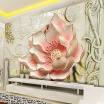 Custom 3D Stereo Relief Flowers Mural Photo Wallpaper Bedroom Living Room TV Sofa Backdrop Wall Mural Home Decor 3D Panel Wall