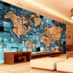 Customized size European Style 3D World Map Photo Mural Wallpaper for Living Room Study Room Abstract Art Decor Wallpaper