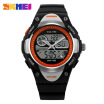 Kids Dual Time Zones Multifunctional Analog-Digital Rubber Band Sporty Wrist Watch