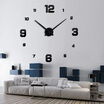 Wall ClockModern Frameless DIY Wall Clock Large 3D Wall Watch Non Ticking for Living Room Bedroom Kitchen