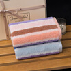 Jie Li Yalan cotton towel soft&comfortable strong absorbent wash towel high-grade color stripes thickening adult household towel two loaded gift box