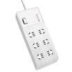 Huntkey Xiaoxin 601 new national standard diameter 10 child protection door 6 socket row plug row socket 18 m white