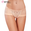 Urban Beauty Sexy Hips Lace File Cotton Healthy Mid Waist Womens Underwear Panties 2P6128 Black L