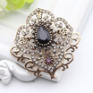 New Turkish Brooch Pendant Dual-Purpose Women Jewelry Antique Gold Color Rhinestone Flower Broches Brooches Ladies Lapel Pins