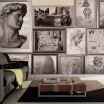 Custom 3d mural wallpaper Black&white pencil sketch European wallpaper Da Vinci painted living room bedroom wallpaper