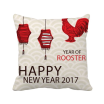 Happy New Year 2017 Rooster Square Throw Pillow Insert Cushion Cover Home Sofa Decor Gift