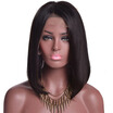 Real Lace Front Human Hair Wigs 130 Density Bob Wig Straight Brazilian Short Human Hair Wigs Natural Black Remy Wigs Ship Free
