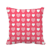 Valentines Day Pink White Heart Spots Square Throw Pillow Insert Cushion Cover Home Sofa Decor Gift