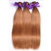 Nig Cute Hair Brazilian Straight Human Virgin Hair 3 Bundles Dyed 30 Brazilian Auburn Brown Human Hair Weave Extensions