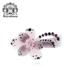 Royalsasa Headwear Korean Hair Accessories Hairpin Crystal Plate Hairpin Spring clip Horizontal clip