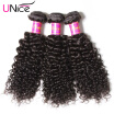 UNice Hair Company Peruvian Hair Jerry Curly Weave Human Hair Bundles Natural Color Virgin Hair 3 Pieces 8"-26" Can Be Colored