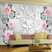 Custom 3D Modern Minimalist Photo Wallpaper Murals For Living Room Three-dimensional Rose Wall Mural Paper Papel De Parede 3D