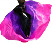 2017 New 100 Silk Veils Belly Dance Practice Performance Silk Veils 250270114 cm BlackPurple Rose