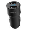 Car Charger Digital Display Dual USB ROCK 5V 34A For iPhone Xiaomi Samsung Fast Charging Voltage Monitoring Universal Phone