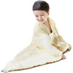 Sanli pure cotton gauze A standard baby bath towel soft&comfortable towel was moisture breathable towel holding newborn cover blanket light yellow