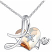 Heart Pendant Necklaces Crystal from Austrian Fashion Jewelry Women Accessories Luxury Noblest Bijoux 27341