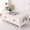 Yuan Yuan oreja larga mesa de café de conejo mantel de algodón y lino cubierta de té sala de estar mesa de café rectangular mantel de mesa mantel de polvo armario cubierta de tela de almacenamiento 60 170 cm