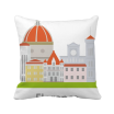 Italy Florence Landscape National Pattern Square Throw Pillow Insert Cushion Cover Home Sofa Decor Gift