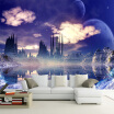 Custom Wall Mural Painting Castle In The Sky Photo Background Wallpaper For Living Room 3D Wall Murals Wallpaper Home Decor