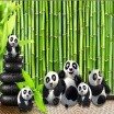 Custom 3D photo wallpaper 3D green bamboo large mural bedroom living room sofa modern minimalist background wallpaper baby panda