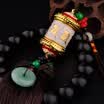 Snowland impression car pendant car accessories Detian Buddhist alloy prayer wheel rearview mirror prayer wheel pendant
