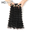 HCDIVA Virgin Human Hair Deep Wave 4 Bundles Lot 100 Unprocessed Malaysian Deep Curl Wave Good Quality Hair 4 Pieces Package