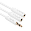 Fogg Packard 013 Laptop Headphone Splitter One Splitter Headphone Headset Microphone Combo Converter Headphone Adapter 1 Min 2 05m White
