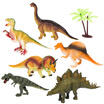 Mom&Dad babamama Dinosaur Jurassic World Tyrannosaurus Dinosaur Toys Childrens Puzzle Early Learning Teaching aid Animal Model Toys 6 Pack B5031